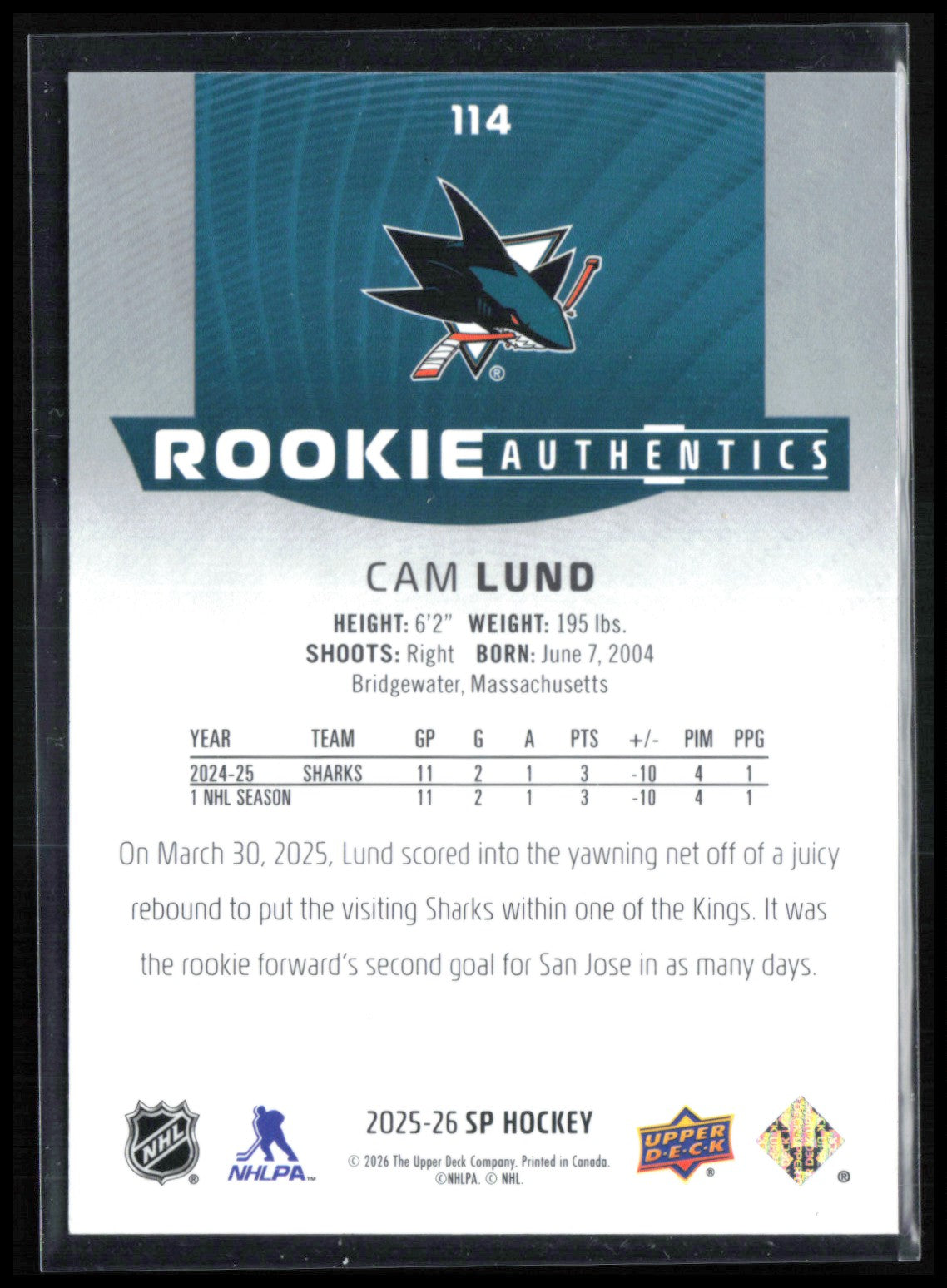 Cam Lund RC /799