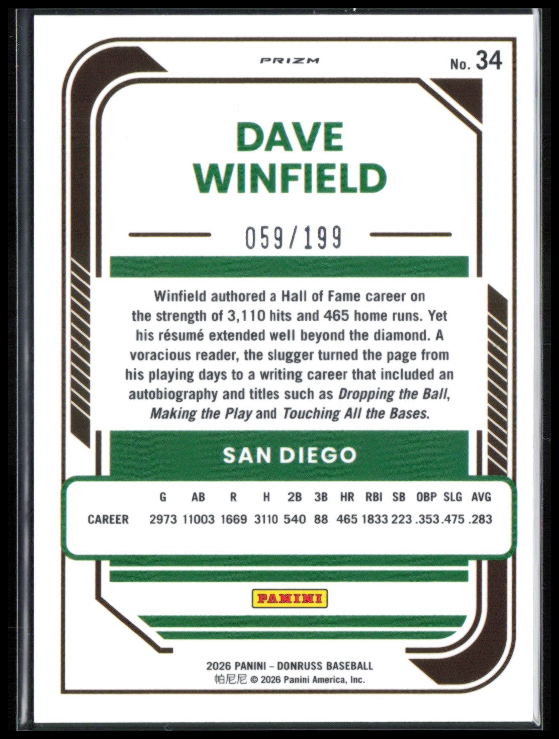 Dave Winfield Orange /199