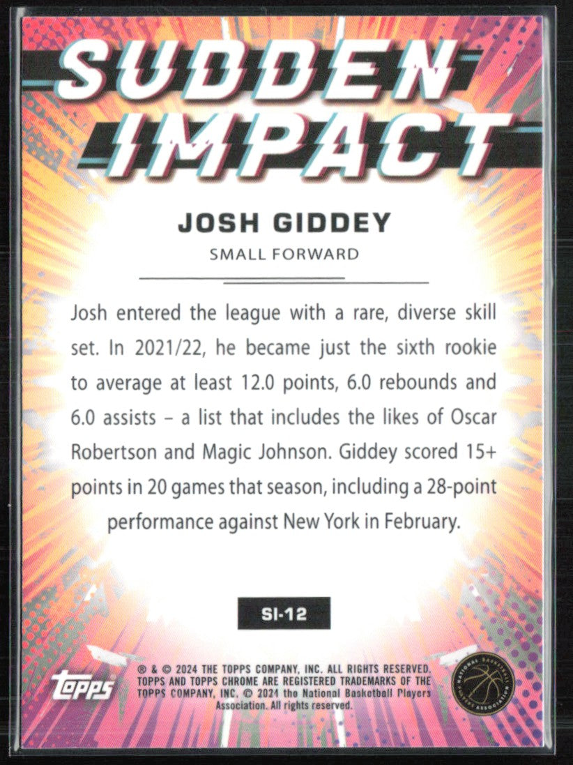 Josh Giddey Sudden IMpact
