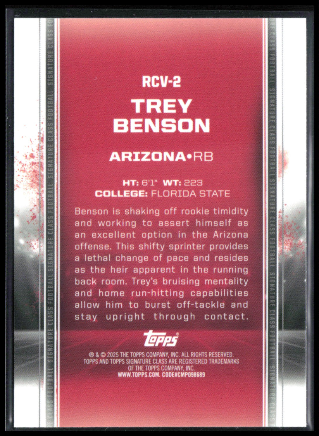 Trey Benson RC /250