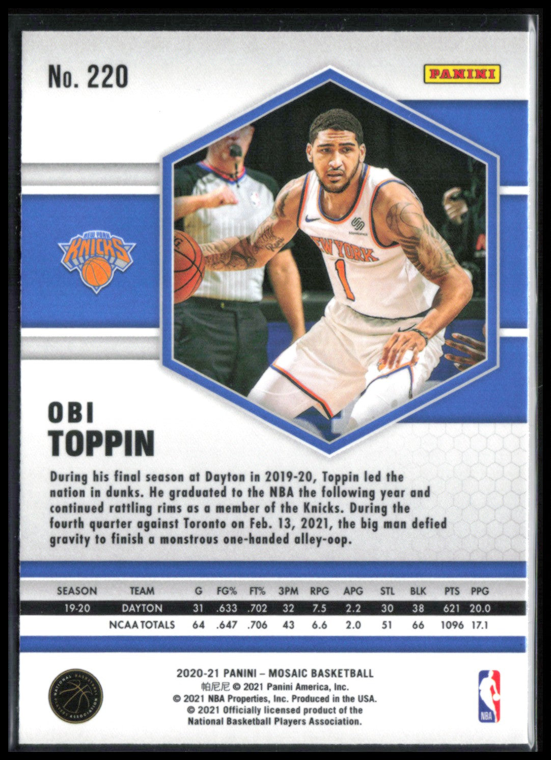 Obi Toppin RC Mosaic