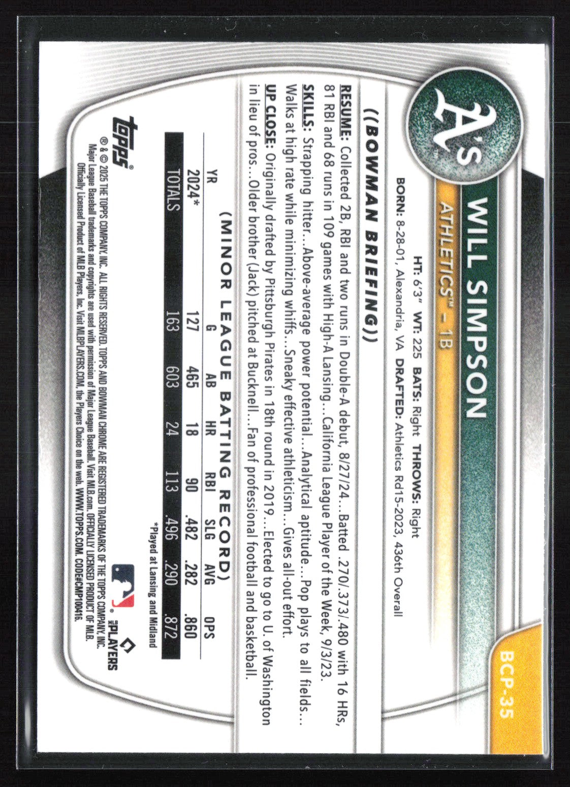 Will Simpson 1st Bowman