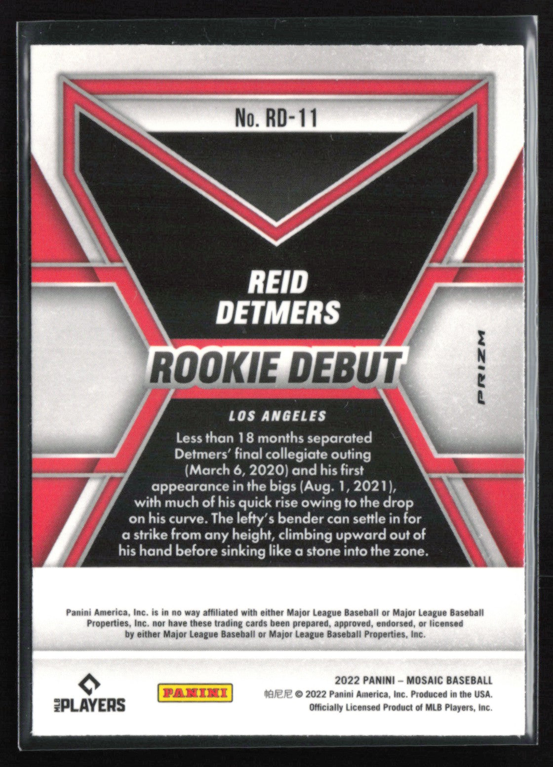Reid Detmers RC Mosaic