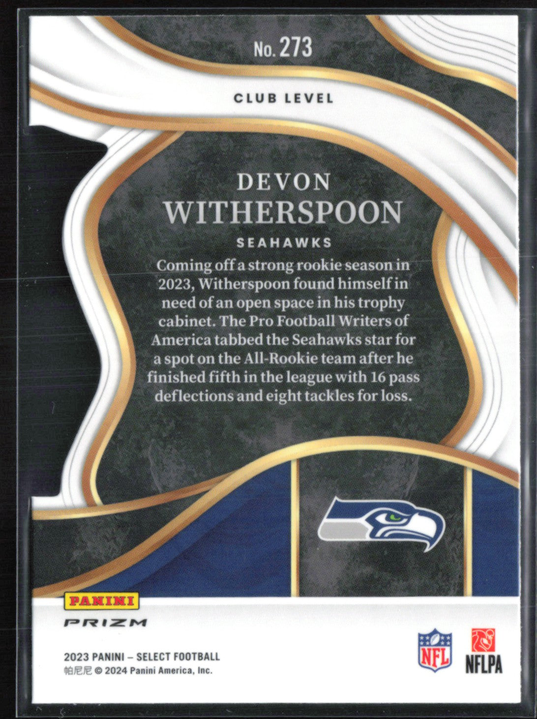Devon Witherspoon RC Gold Black