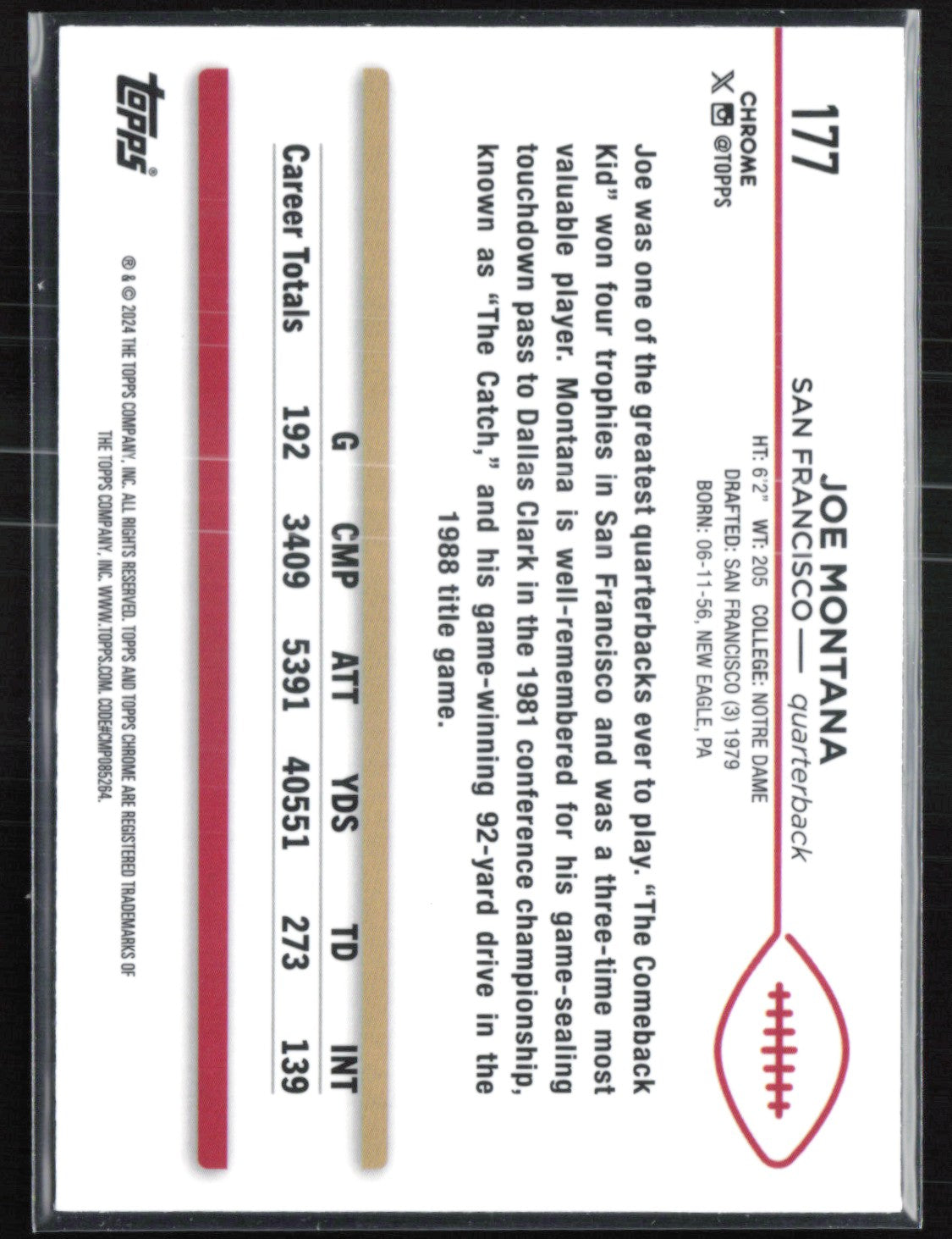 Joe Montana Pink Mini Diamond /399