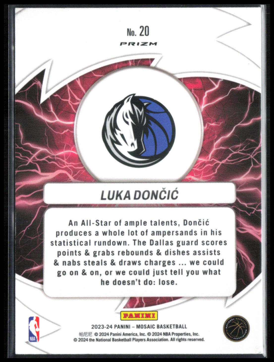 Luka Doncic Thunder Road Mosaic Prizm