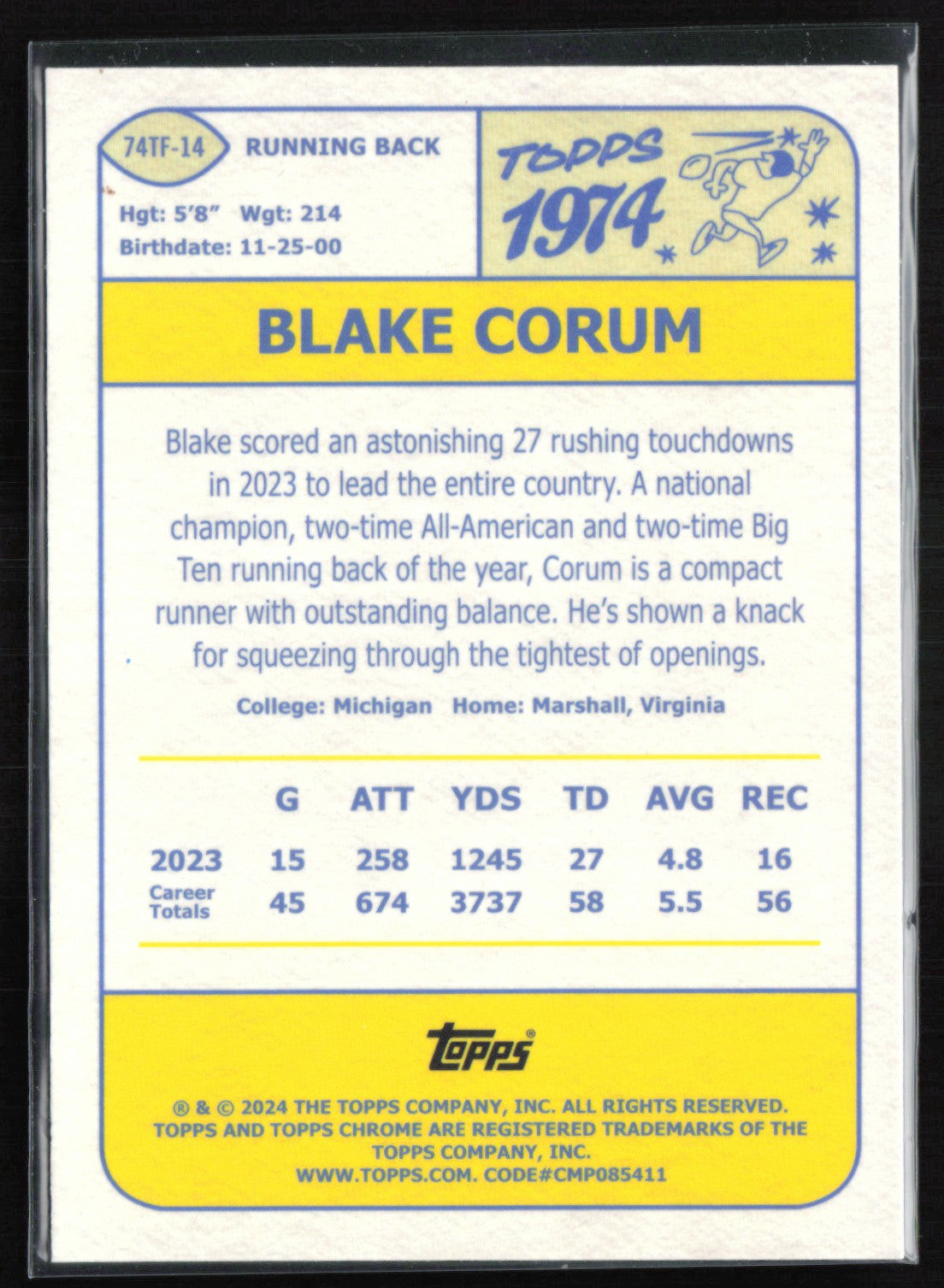 Blake Corum RC