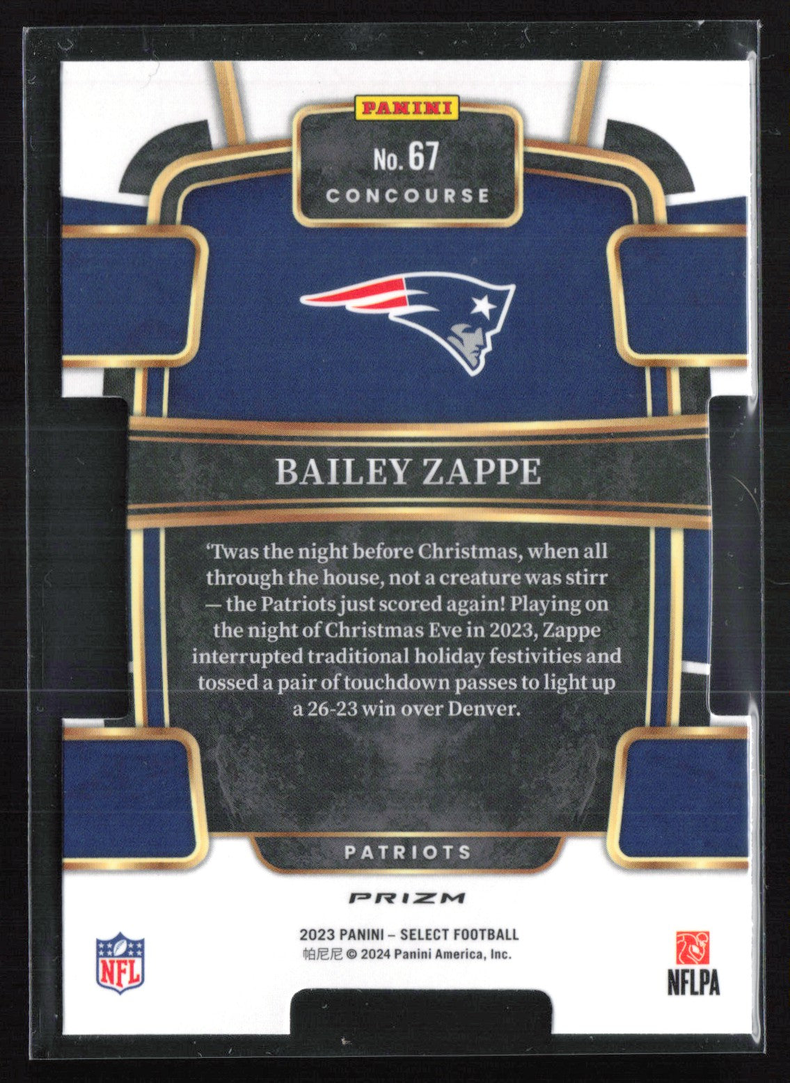 Bailey Zappe Green Yellow Die-Cut