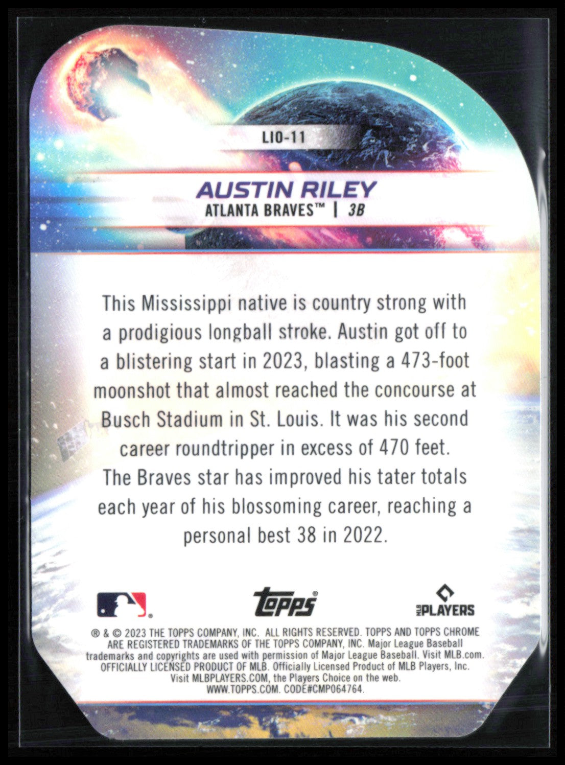 Austin Riley Launched into Orbit Die-Cut