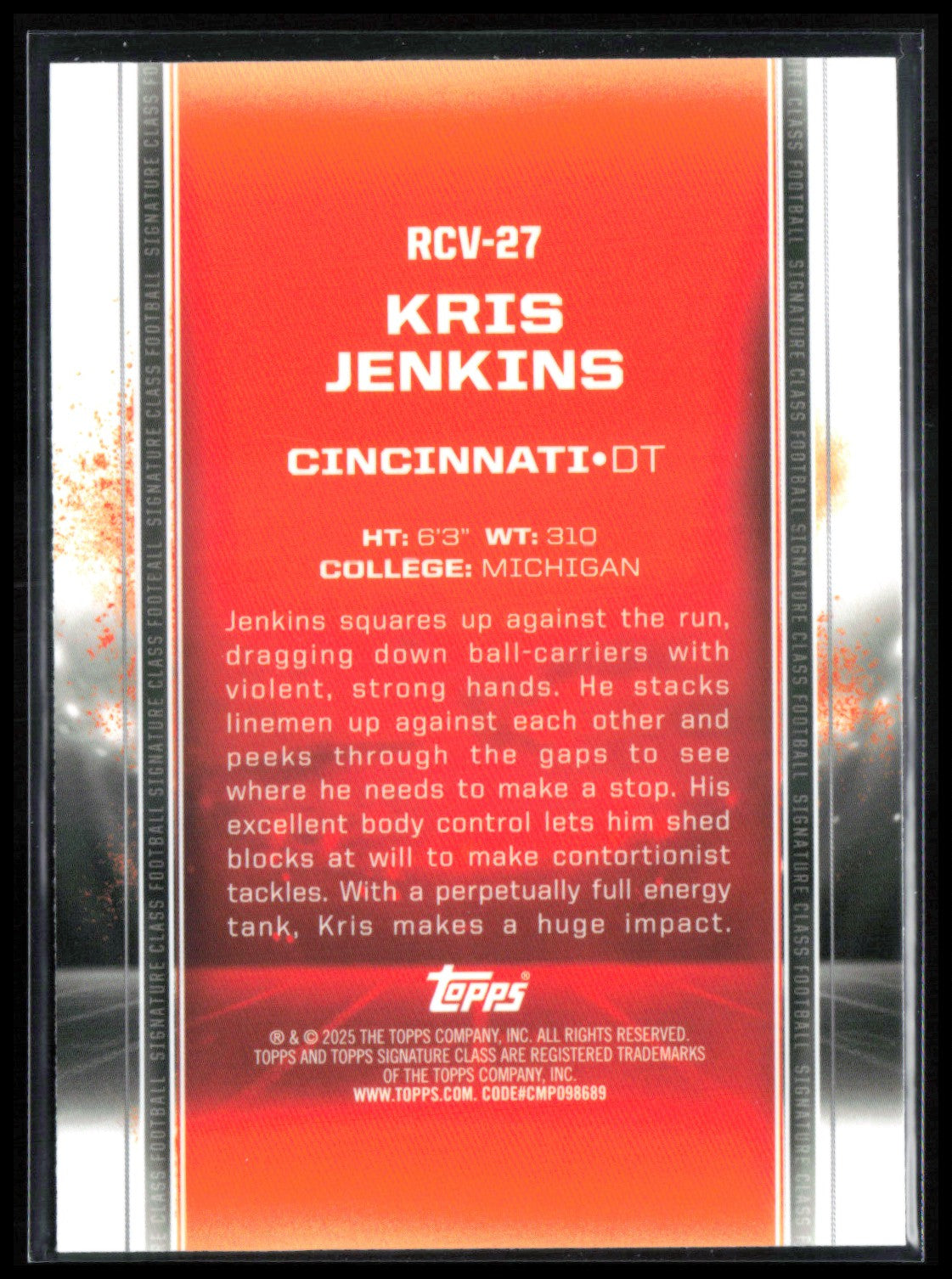 Kris Jenkins RC /250