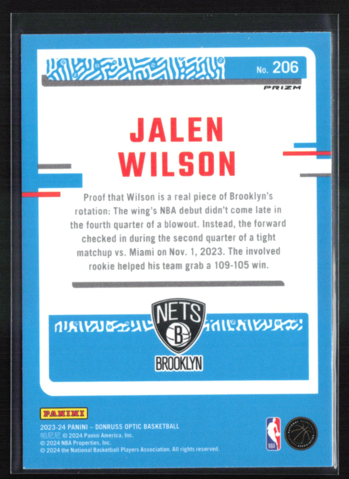 Jalen Wilson RC Green Flash