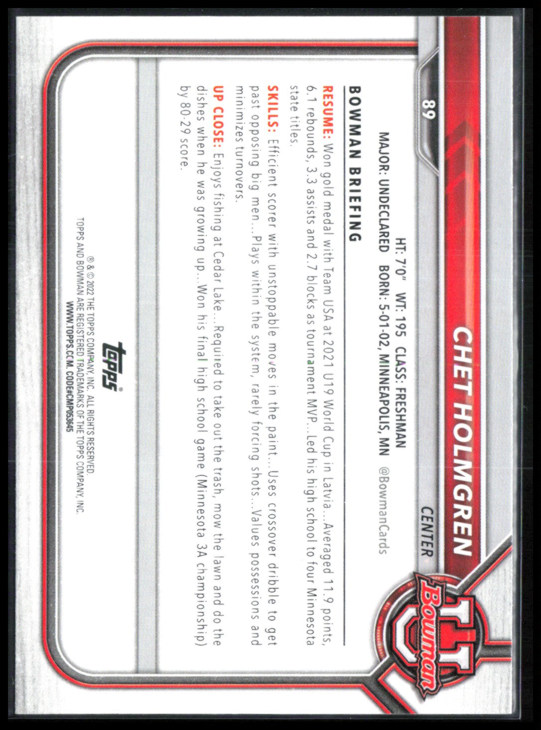 Chet Holmgren Prospects