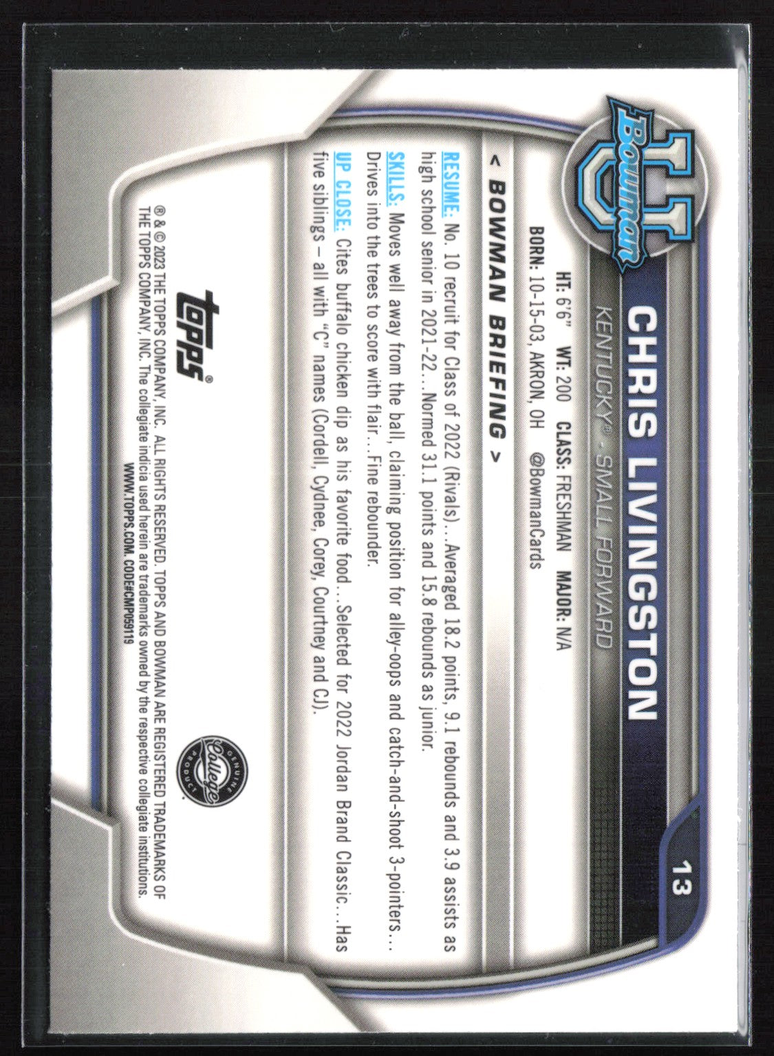 Chris Bosh 1st BOwman Pink