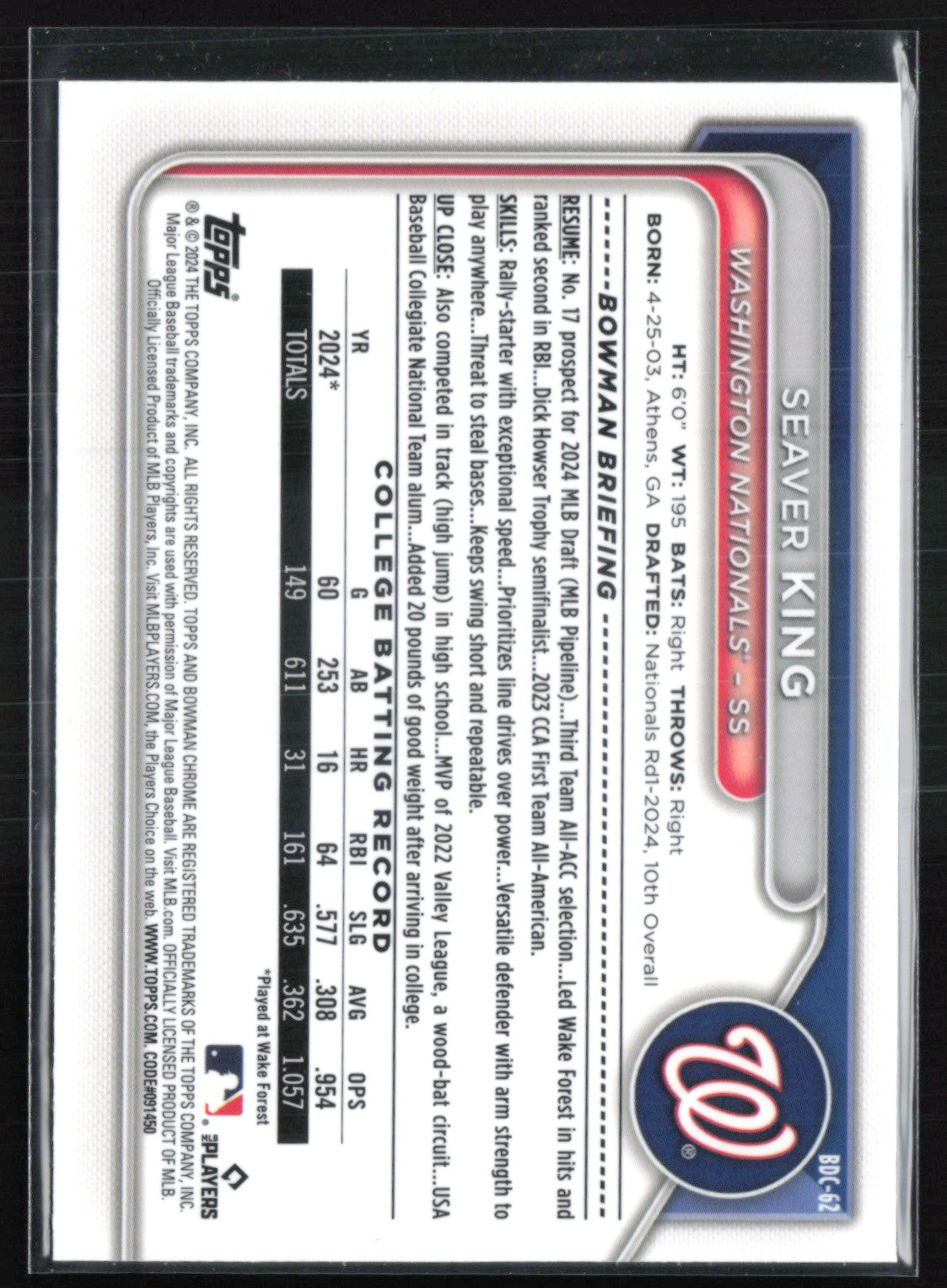 Seaver King 1st Bowman