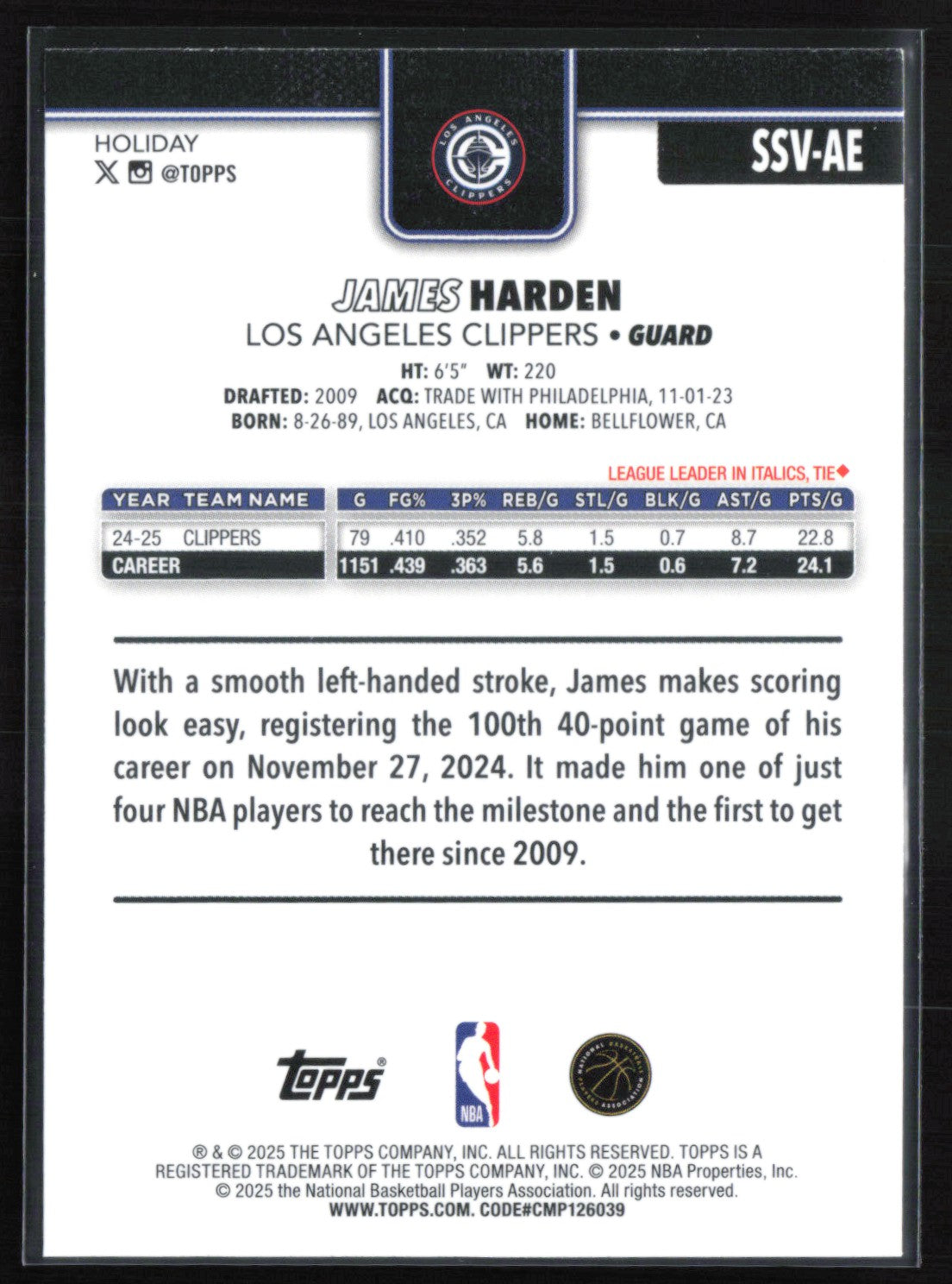 James Harden Holiday