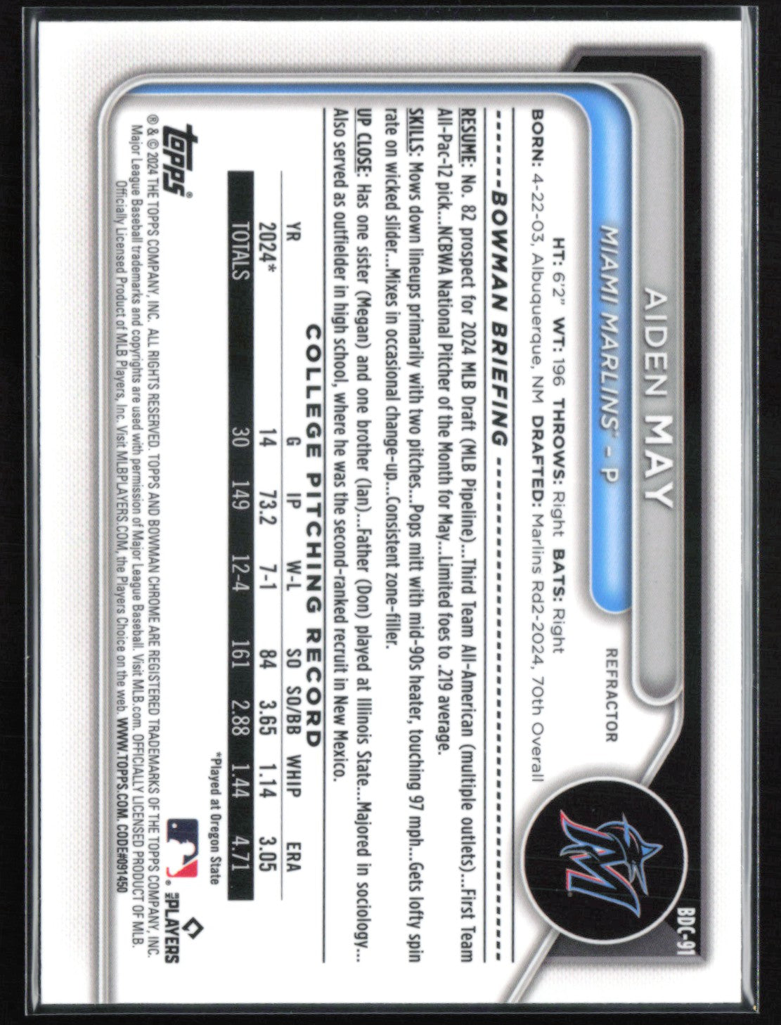 Aiden May 1st Bowman Refractor