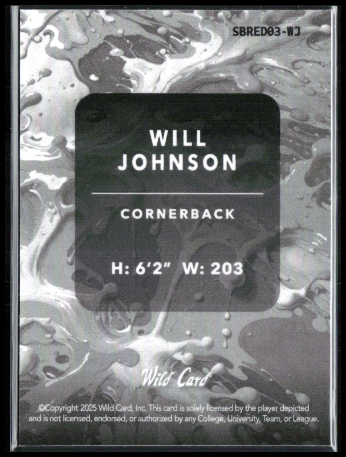 Will Johnson RC /8 2025 Wild Card