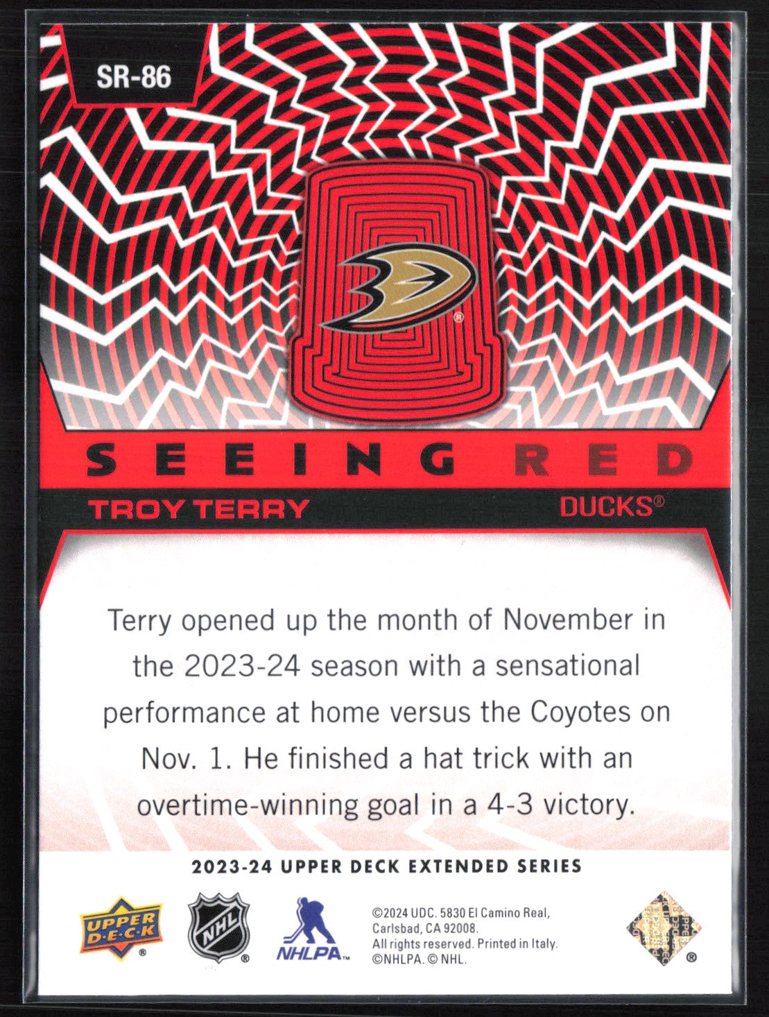 Troy Terry Seeing Red