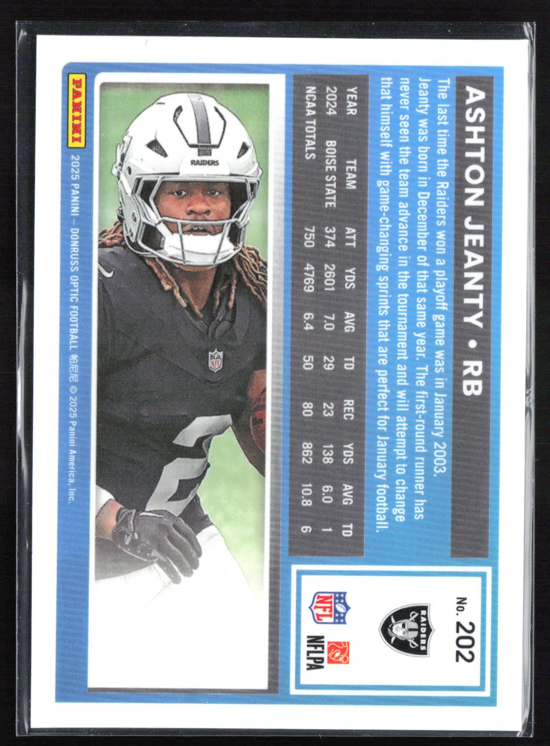 Ashton Jeanty RC Optic Rated Rookies