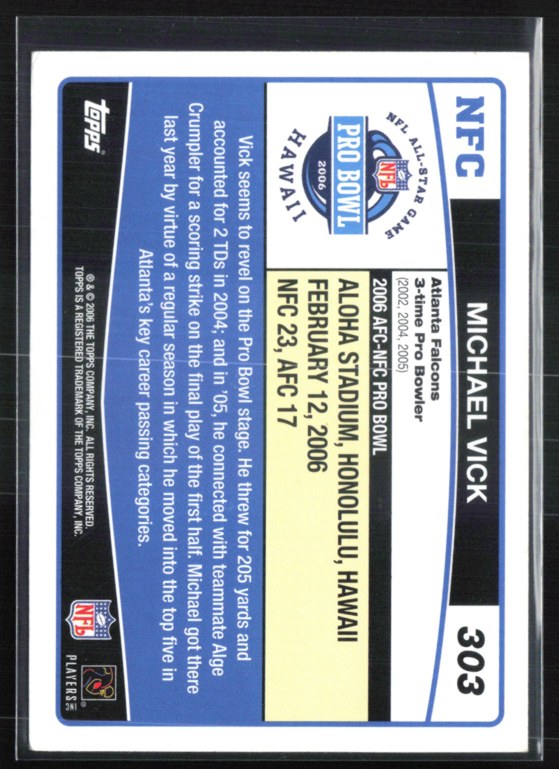 Michael Vick 2006 Topps