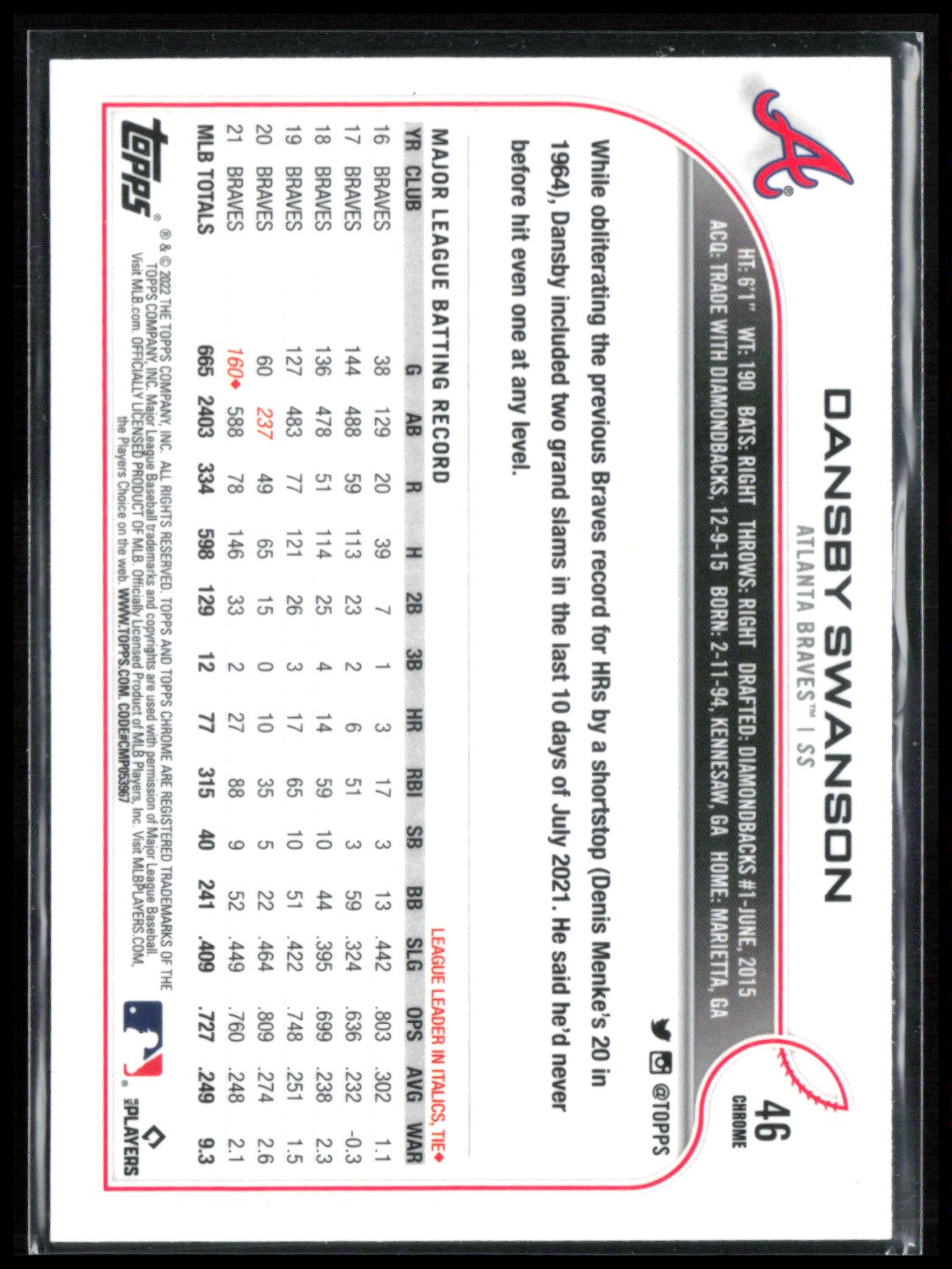 Dansby Swanson X-Fractor