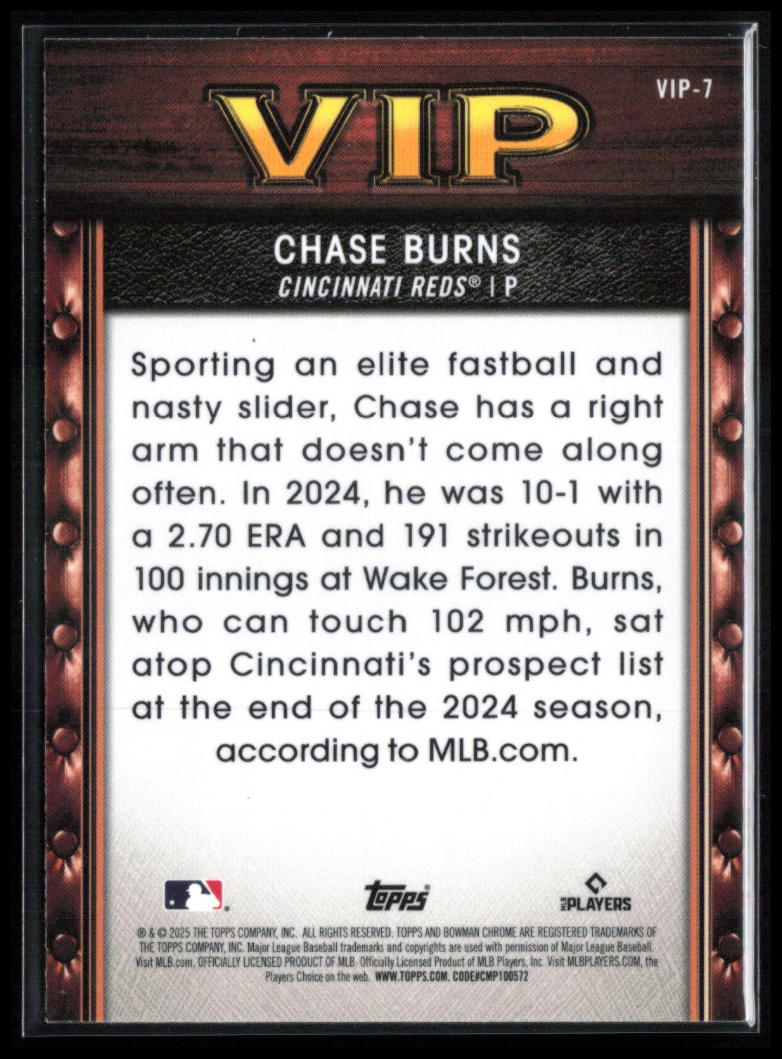 Chase Burns VIP