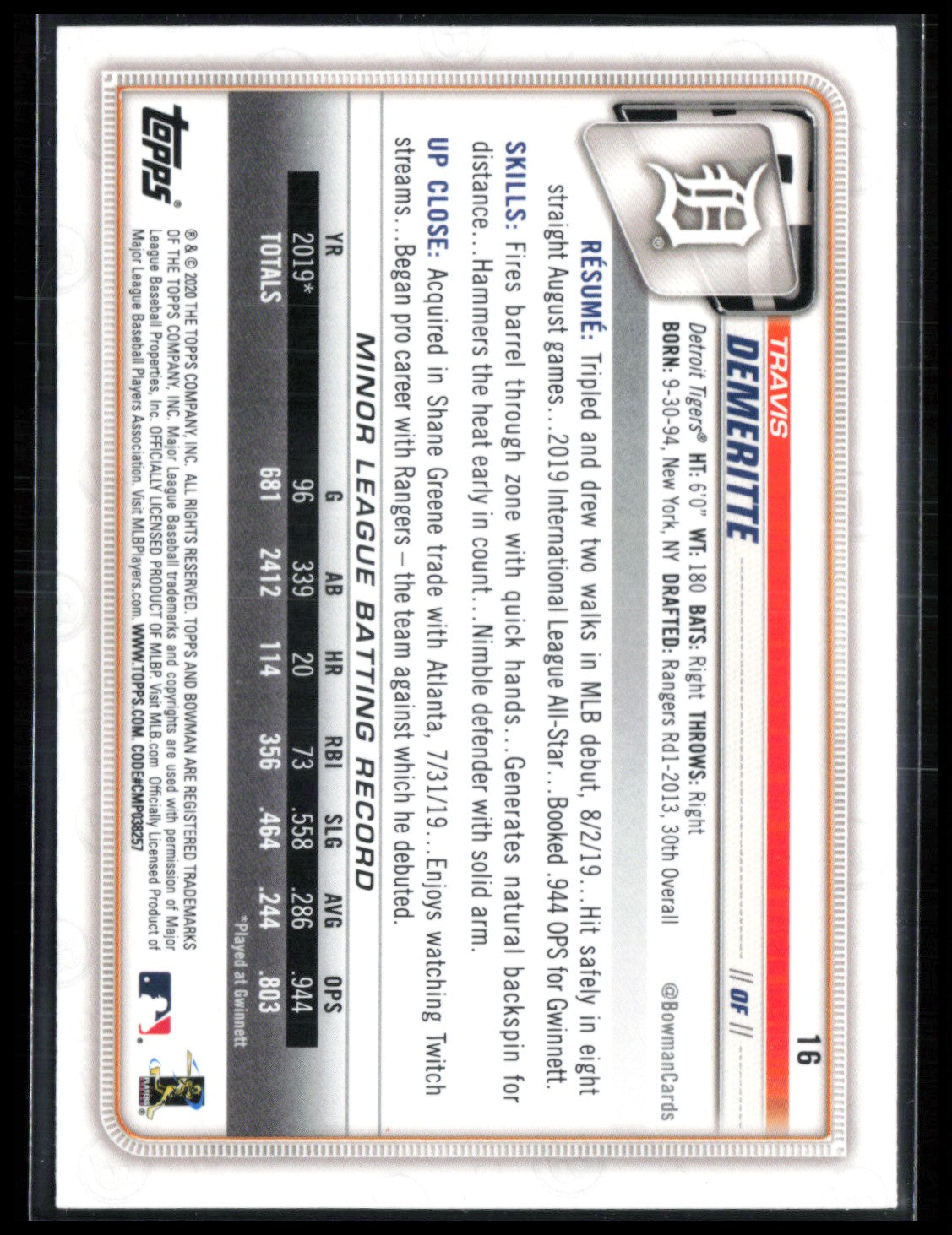 Travis Demeritte RC
