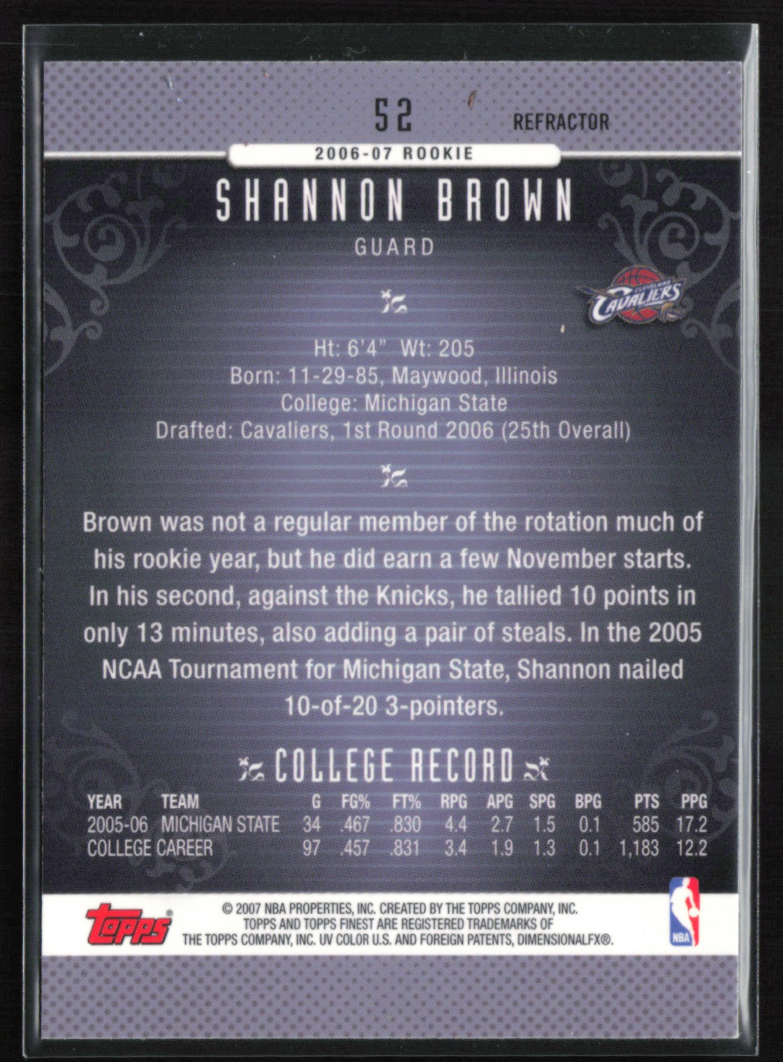 Shannon Brown Refractor