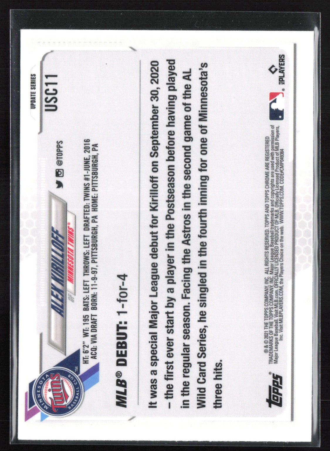 Alex Kirilloff RC Purple