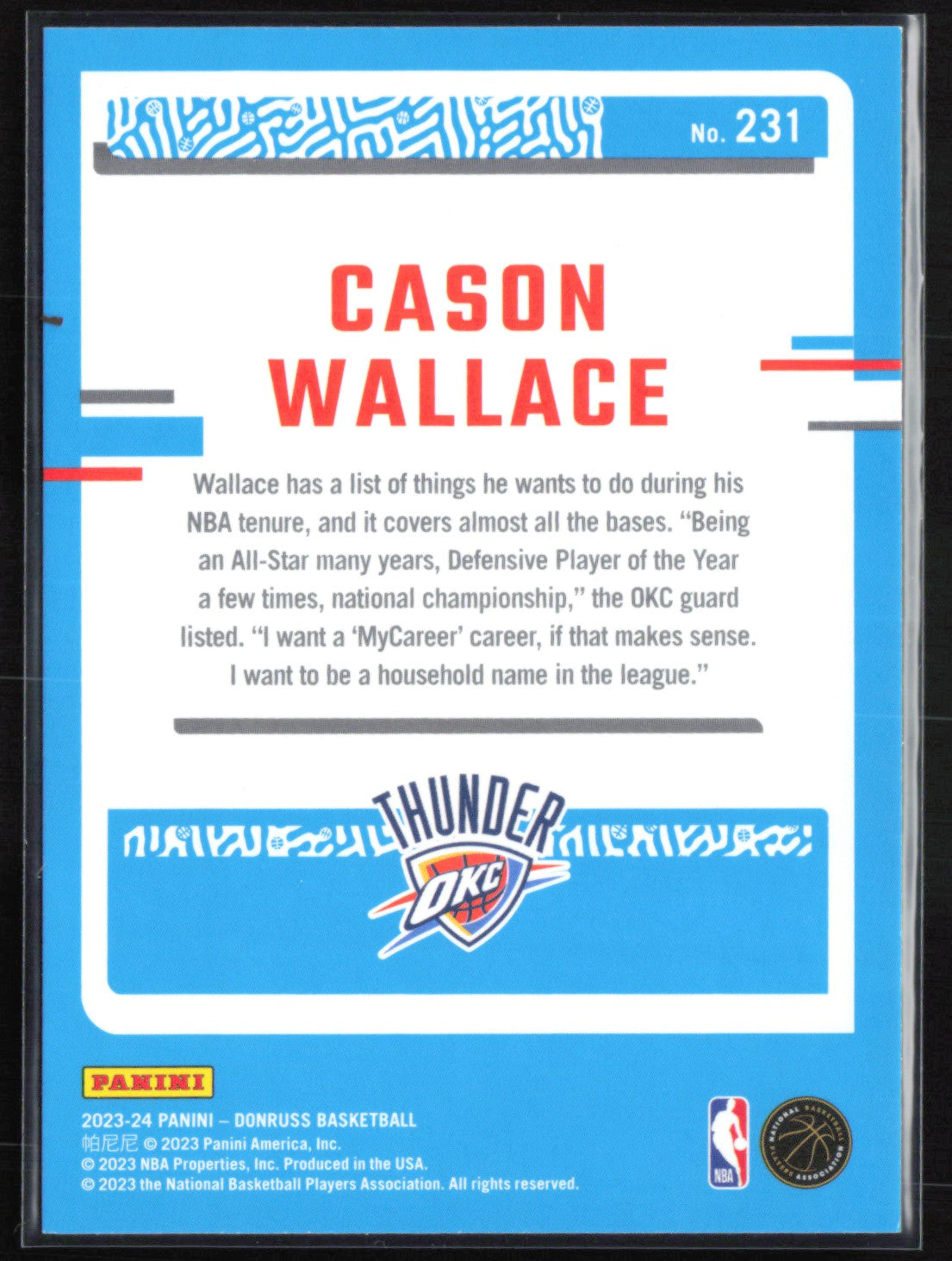 Cason Wallace RC