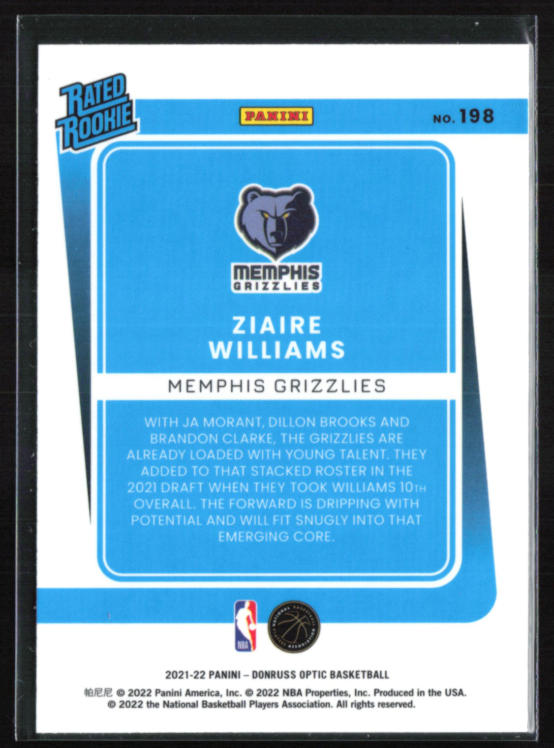 Ziaire Williams RC