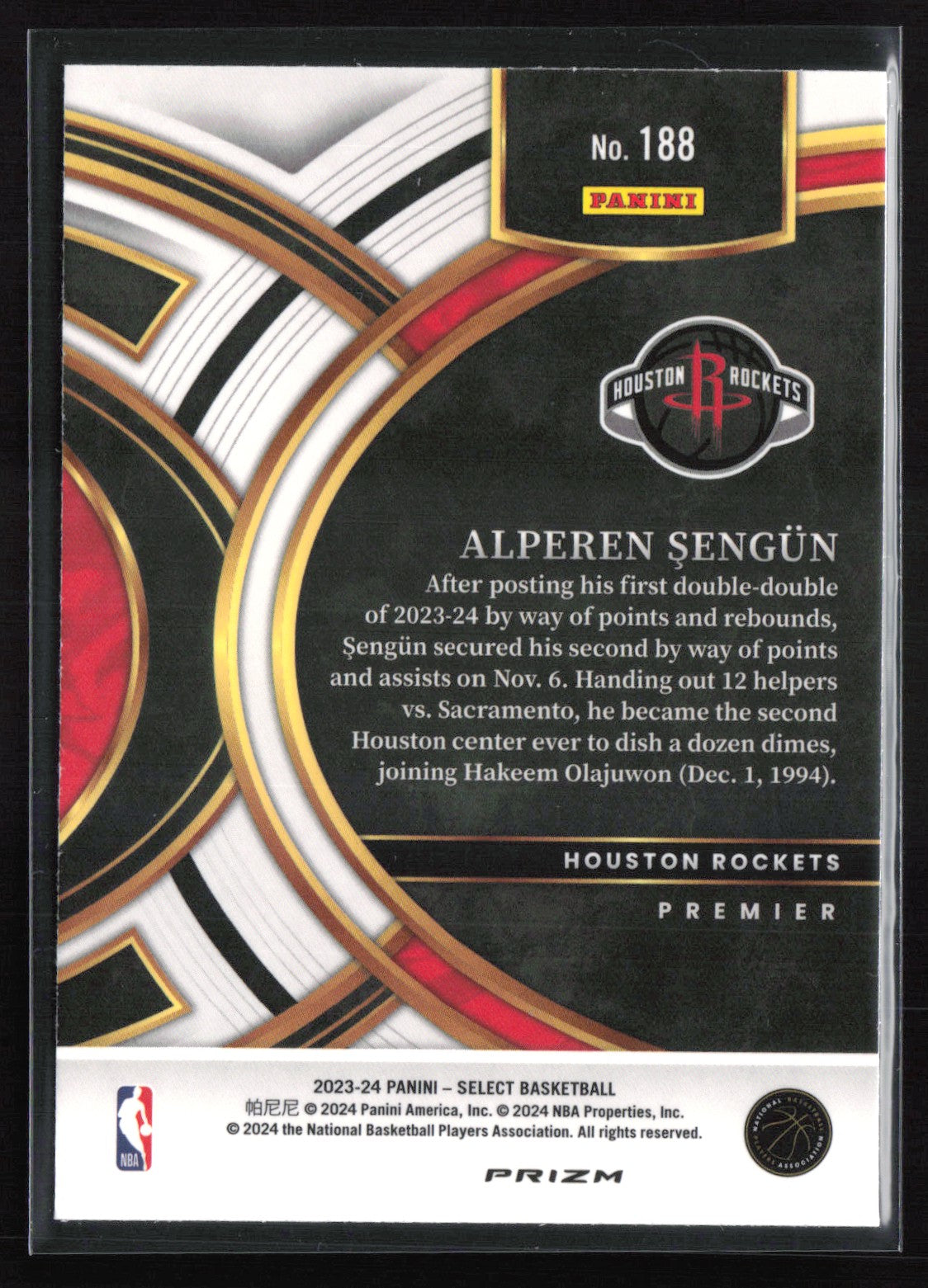 Alperen Sengun Premier Silver
