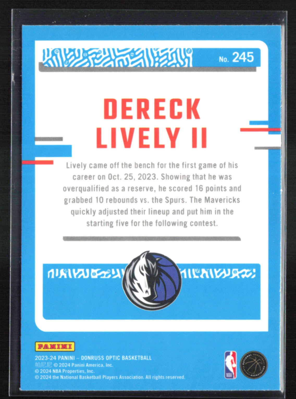 Dereck Lively II RC