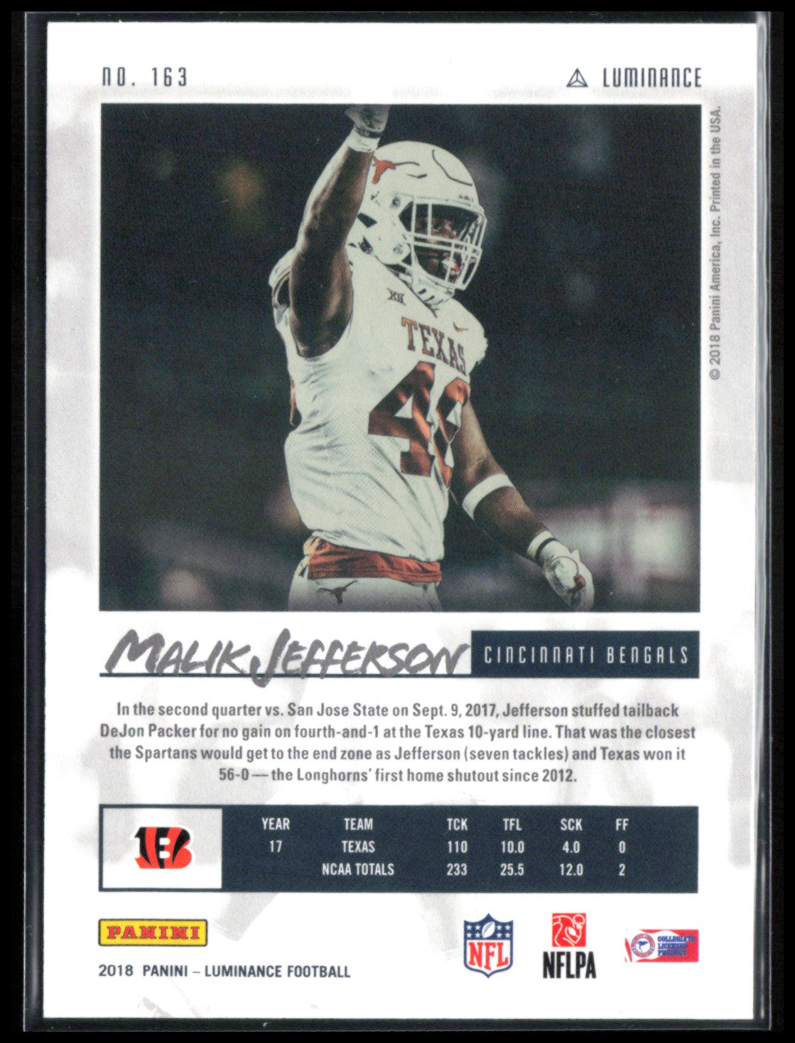 Malik Jefferson RC BLue /99