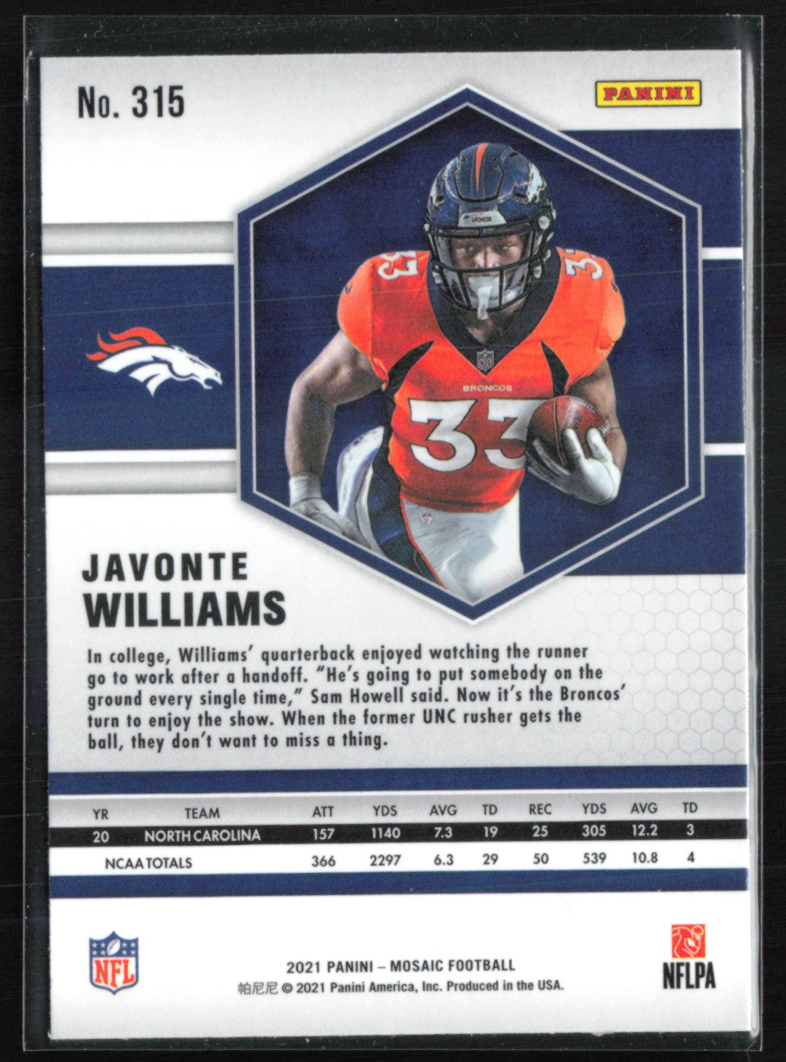 Javonte Williams RC