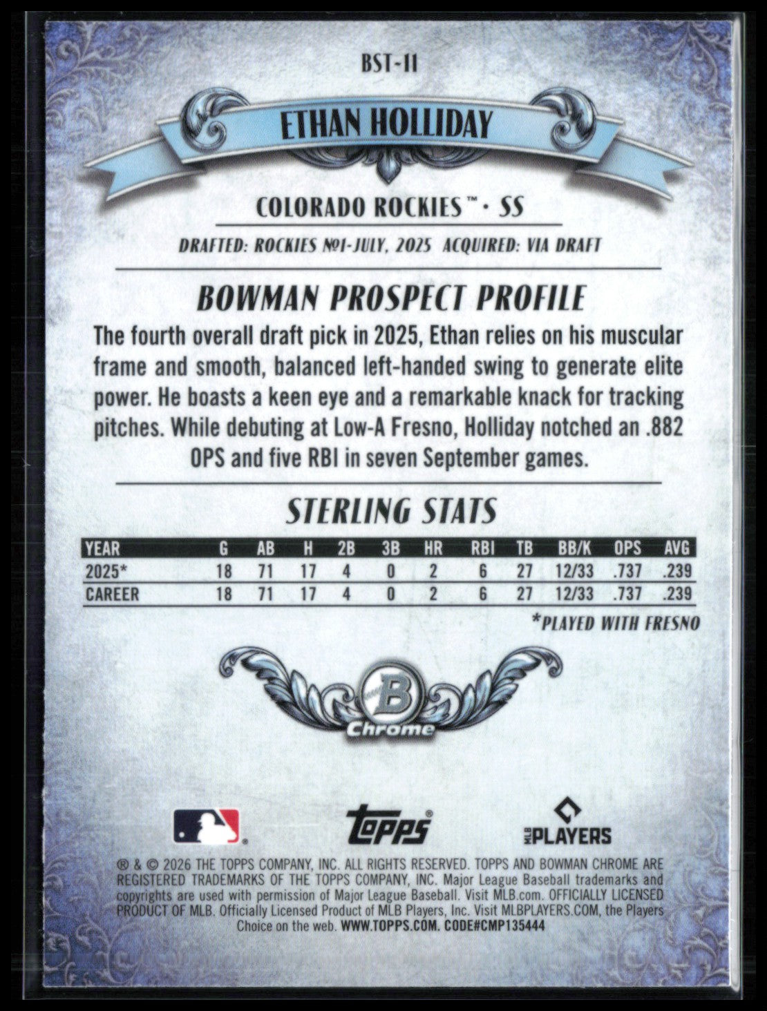 Ethan Holiday Bowman Sterling