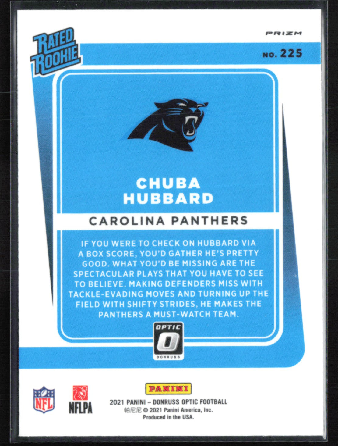 Chuba Hubbard RC Blue Scope