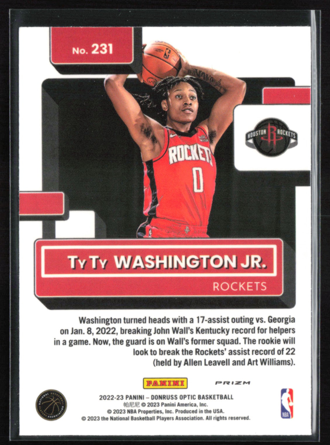TyTy Washington Jr. RC holo