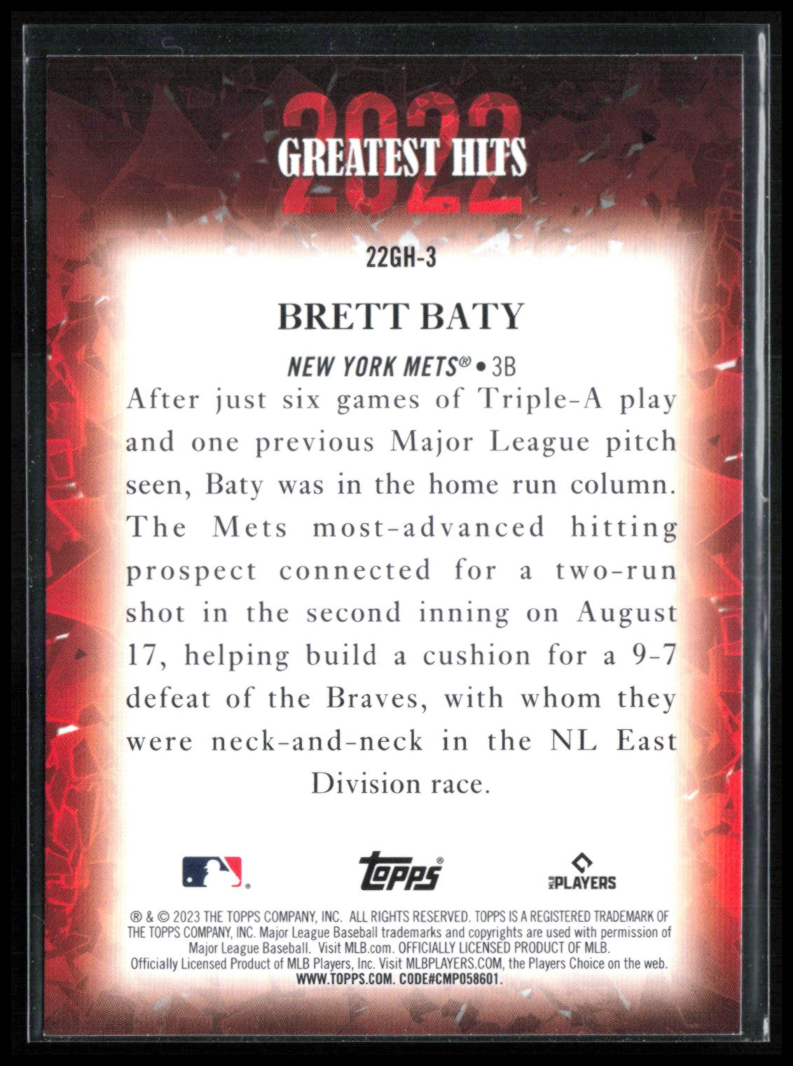 Brett Baty RC