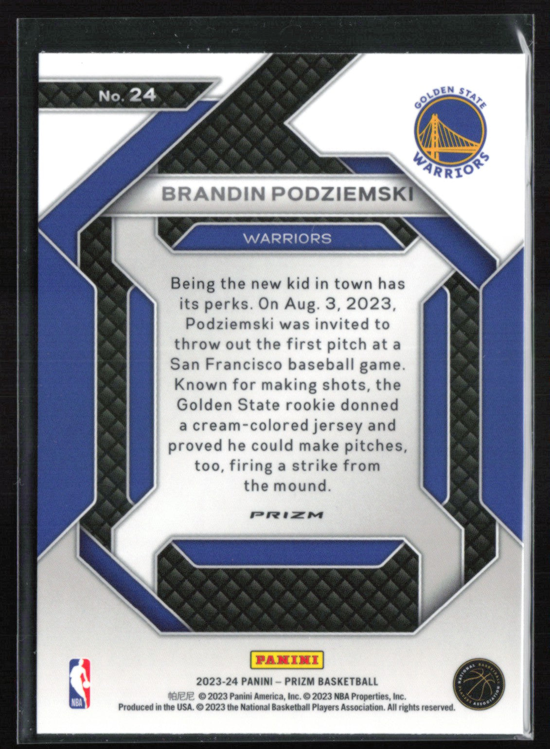 Brandin Podziemski RC Silver