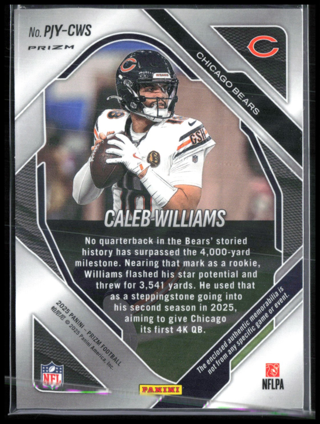 Caleb Williams Premier Neon Green Pulsar Mem
