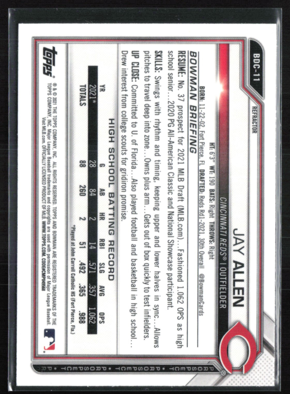 Jay Allen 1st Bowman Refractor