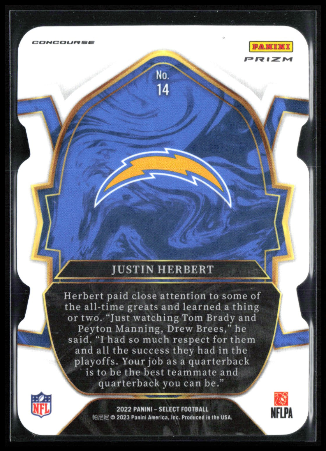 Justin Herbert Black Red Die-Cut