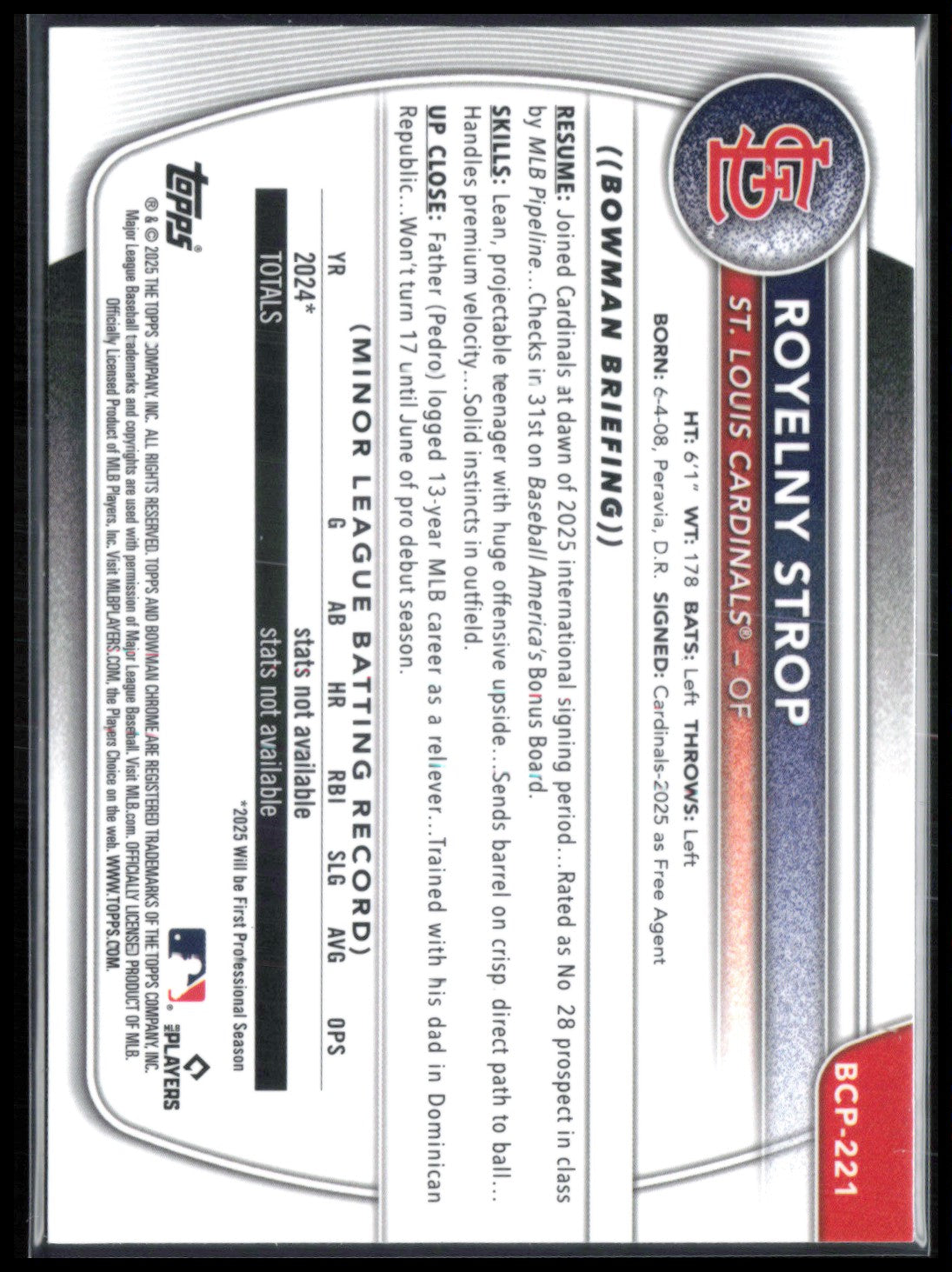 Royelny Strop 1st Bowman Blue Mojo /150