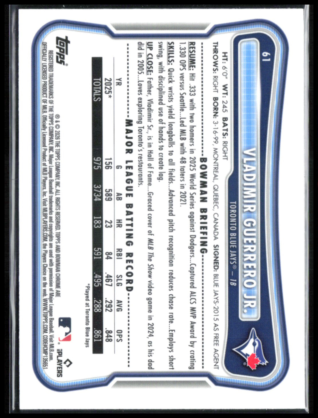 Vladimir Guerrero Jr Mojo