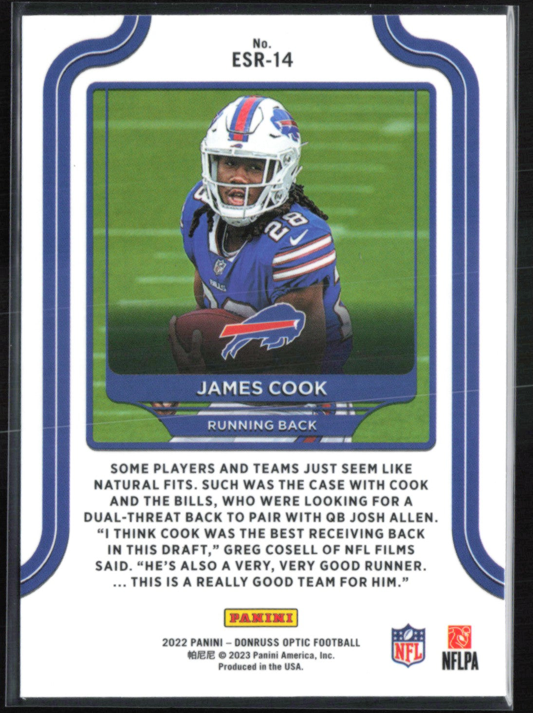 James Cook RC Elite Series Rookies