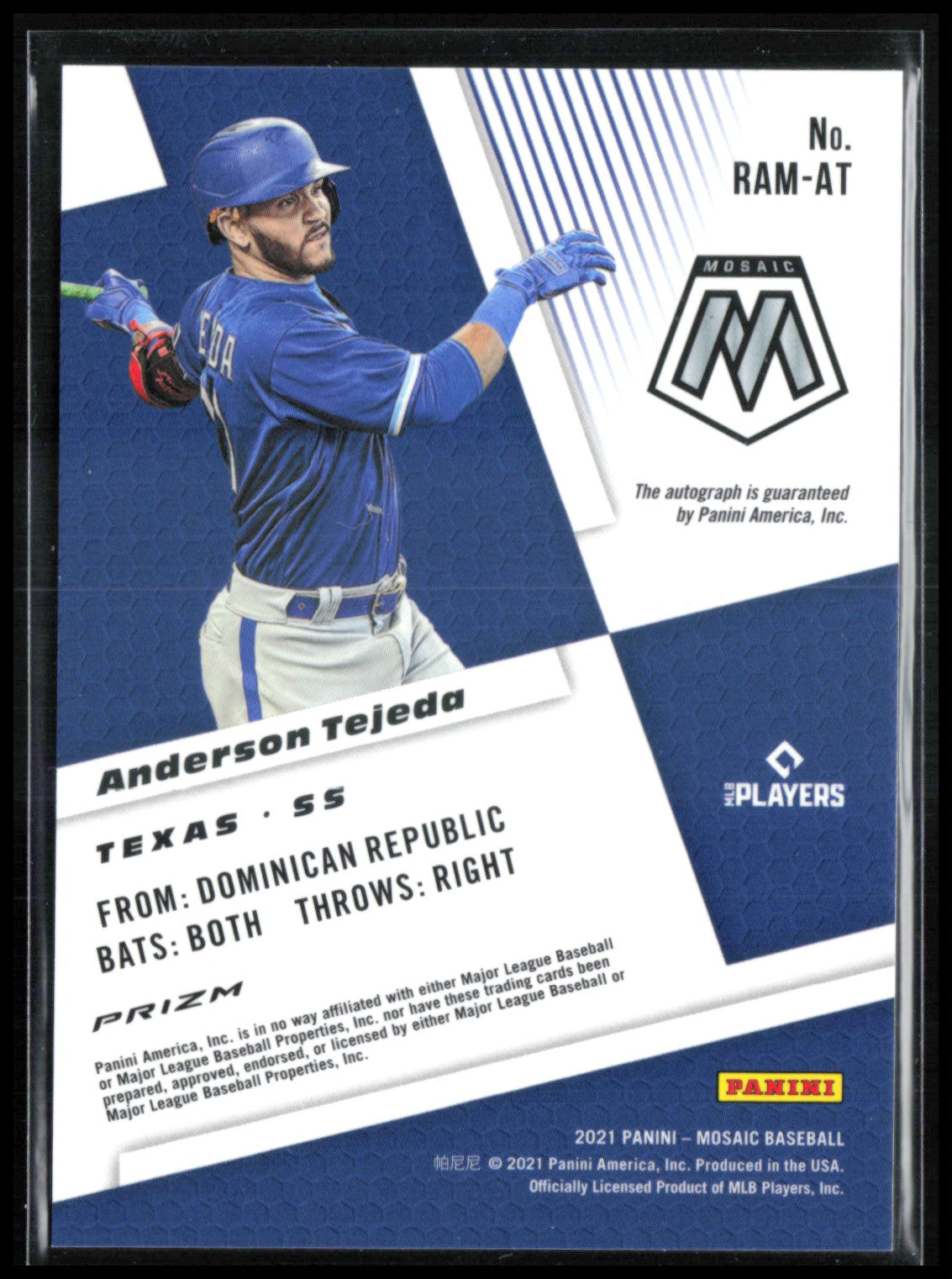 Anderson Tejeda Auto Rookie Autographs