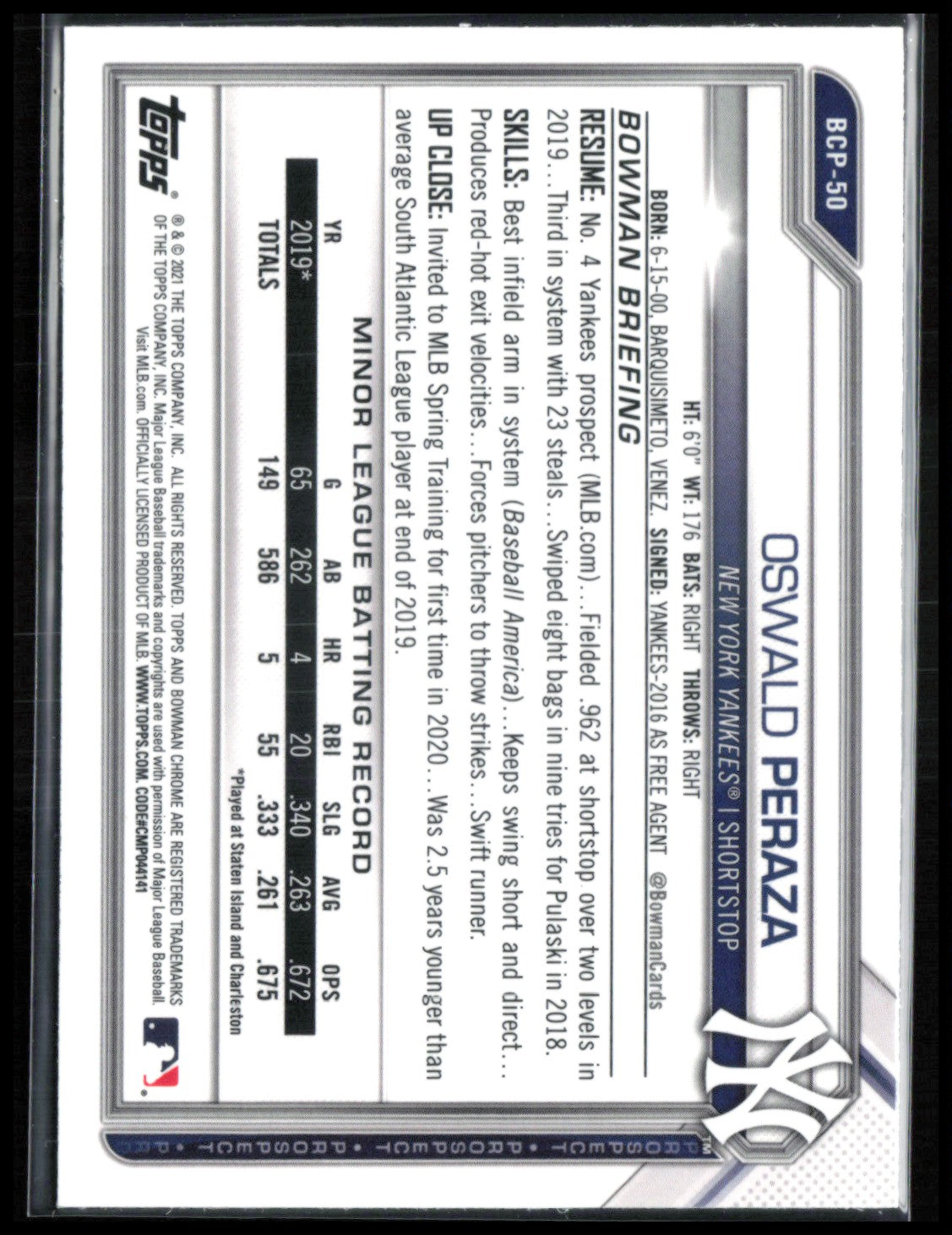 Oswald Peraza Prospect Atomic Refractor