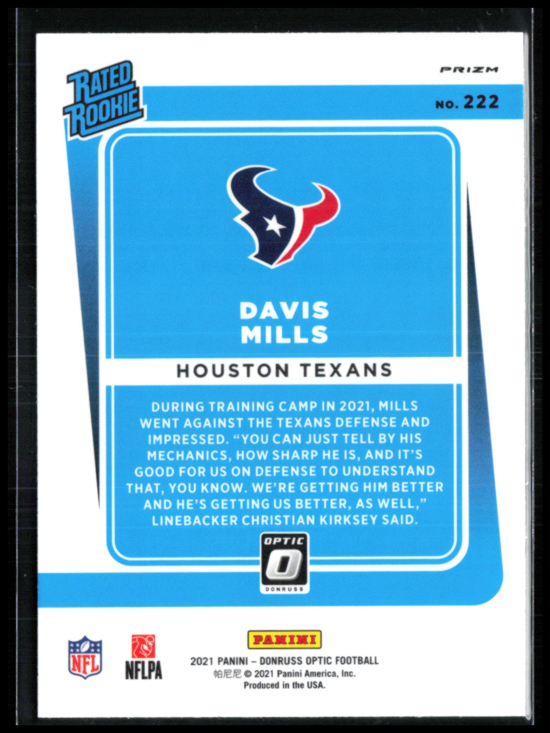 Davis Mills RC Holo