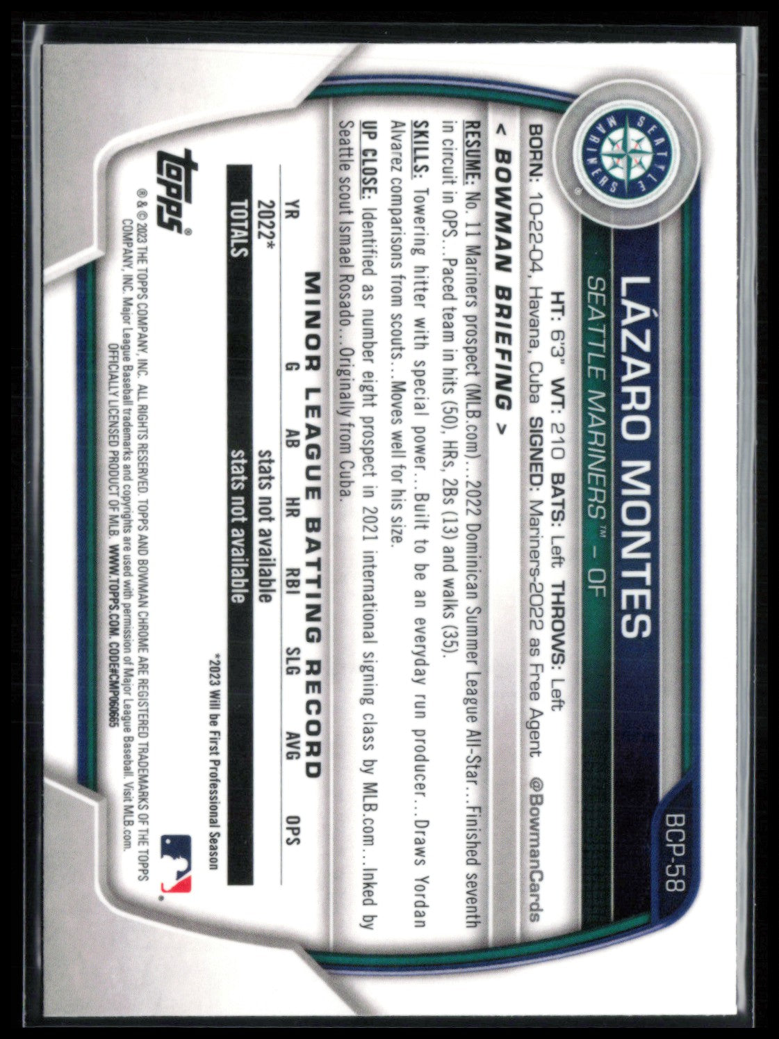 Lazaro Montes 1st Bowman